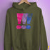 Bisexual Pride Exclamation Points Hoodie - Army